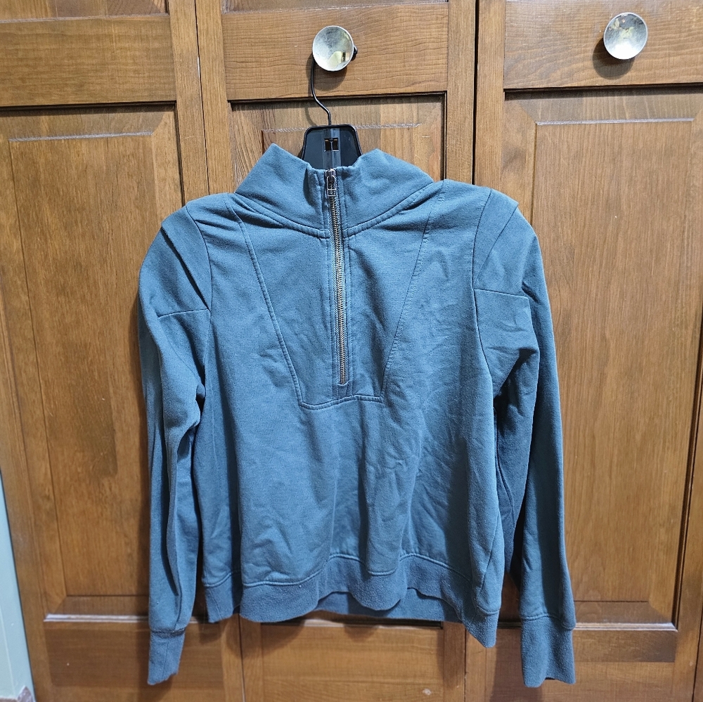 Womens Matilda Janr Good Hart  Green Half-Zip Sweater